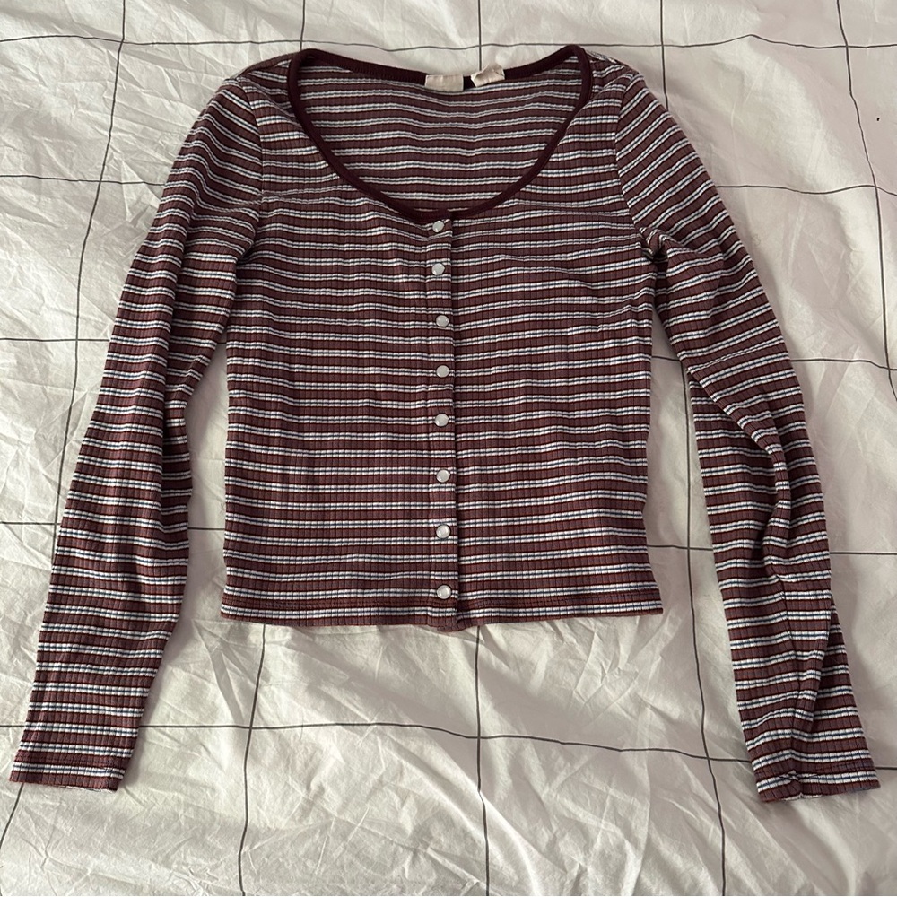 Striped Button Down Top